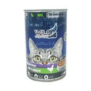 Aliment humide au poulet pour chat, Wild Instinct, 400g