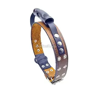 Collier en cuir avec poignée pour grand chien, 70 Cm