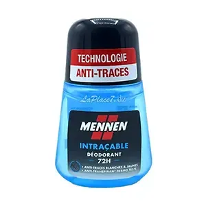 Déodorant à bille pour homme, Anti-transpirant, anti-traces blanches et jaunes, 72h, Intraçable, Mennen, 50ml