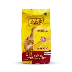 Croquettes pour chat au boeuf, Lindo, 2 kg
