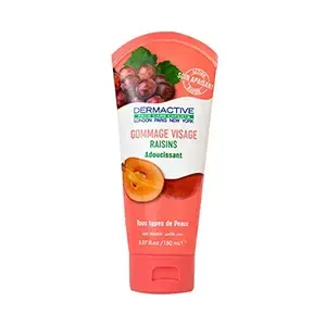Gommage adoucissant aux raisins pour visage sans paraben pour tous types de peaux, Dermactive, 150ml