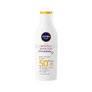 Lait solaire protecteur pour peaux sensibles, Sensitive immediate protect+, SPF50+, Nivea