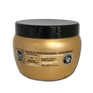Masque professionnel régénérant à la kératine et l'extrait d'ail pour cheveux traités, lissés, abimés, Sans sulfate, Keragold