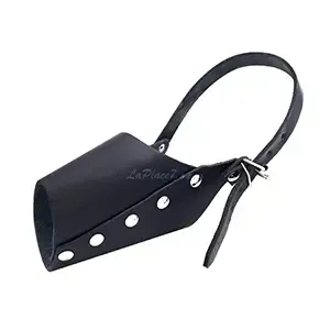 Muselière en cuir pour chien mallinois