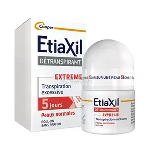 Déodorant à bille détranspirant extrème 5 jours pour peaux normales avec transpiration excessive,  Aisselles, Etiaxil