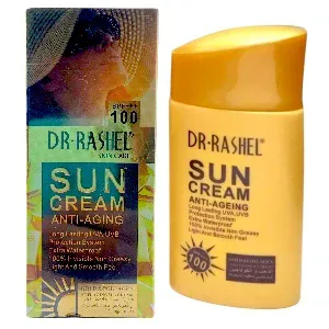 Crème solaire invisible anti âge, Or et collagène, Waterproof, SPF 100+, Dr Rashel, 80g