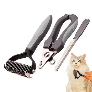 Peigne anti poils, Lime et ciseaux à ongles pour animaux, Outils de toilettage, Feddis