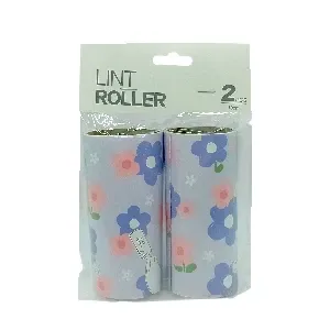 2 Recharges de rouleau à charpie avec motif fleur, 10cm