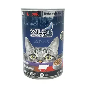 Aliment humide au bœuf  pour chat, Wild Instinct, 400g