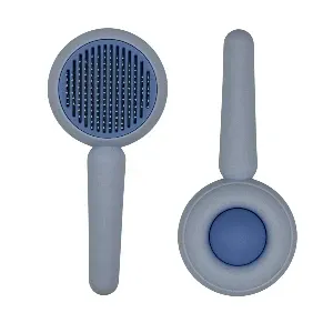 Brosse pour chat et chien avec bouton de nettoyage, Animaux, 18 cm