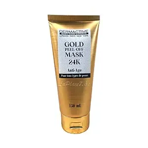 Masque visage anti points noirs pour tous types de peaux, Gold peel-off, Dermactive, 150ml