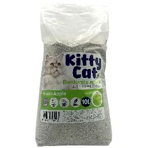 Litière pour chat, Parfum pomme verte, Botonite naturel, Kitty Cat,10L