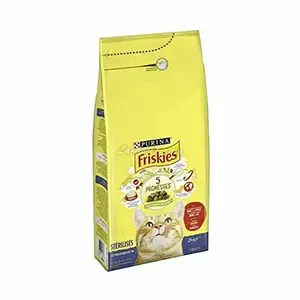 Croquettes Friskies pour chat stérilisés, Purina, Boeuf, poulet avec légumes, 2 KG