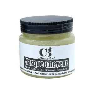Masque cheveux réparateur pour femme enceinte et bébé, Pousse vite, anti chute et anti pelliculaire, Celanie bio, 150 g