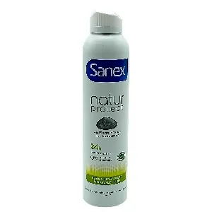 Déodorant en spray pour peaux normales à la pierre d'alun, 0% Alcool, 0% Colorant, Déo protection  24h, Natur protect, Sanex, 250ml