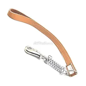 Laisse en cuir avec ressort pour chien, 69 Cm
