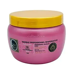 Masque professionnel renforçateur à la keratine pour cheveux secs, fragiles et cassants , Sans sulfate, FB, Keragold.