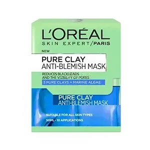 Masque à l'agrile pure et aux algues marines, Anti-imperfections pour tous types de peaux, L'Oréal