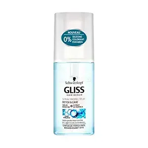 Protecteur en spray à la kératine pour cheveux fragilisés et regraissant vite, Sans rinçage, Gliss, Schwarzkopf, 75ML