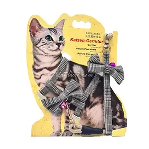 Harnais et laisse pour chat avec papillon, Pet Outlet
