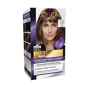 Coloration pour cheveux, Excellence, Ash Supreme, L'Oréal, 7.12 Blond Perle Froid