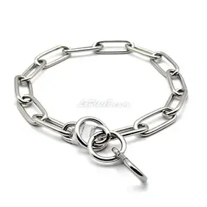 Collier à maille en métal  avec crochet pour chien, 70cm