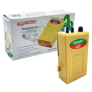 Pompe à air sans fil avec 2 sorties  pour aquarium, Alimentation en piles, Aquawing, AQ830