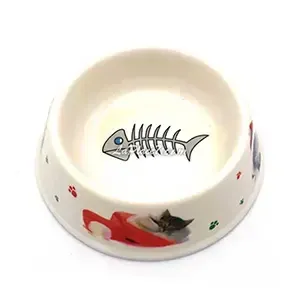 Gamelle pour chat en plastique