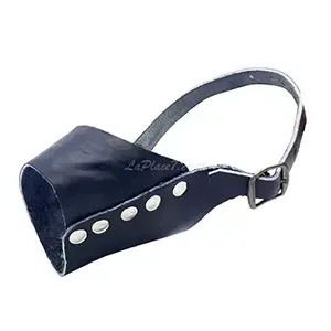 Muselière canon en cuir pour Chien, Noire