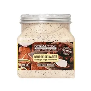 Gommage corps nourrissant au beurre de karité pour tous types de peaux, Dermactive, 350ml