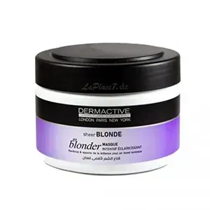 Masque intensive éclaircissant pour cheveux blonds, sans sulfate, Dermactive, 250ml