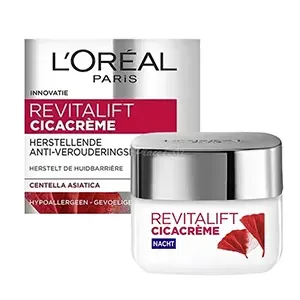 Baume de nuit anti-rides réparateur quotidien pour peaux sensibles, Hypoallergénique, L'Oréal