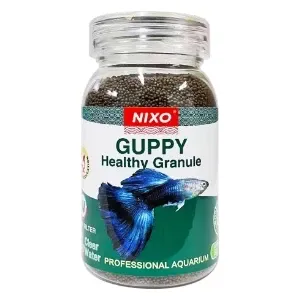 Nourriture pour poisson d'aquarium en granulés nutritifs, Guppy, Nixo, 55 g