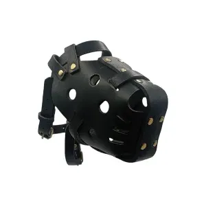 Muselière en cuir pour chien de berger