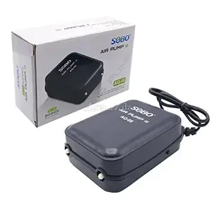Pompe à air pour aquarium avec double sortie, Sobo, AQ-06