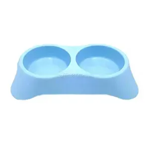 Gamelle double pour chien et chat en plastique