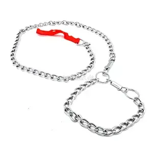 Laisse en métal avec poignée en tissu pour chien, AB-4, PJCS