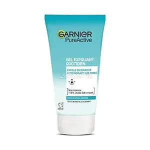 Gel exfoliant quotidien pour peaux mixtes à grasses, PureActive, Garnier, 150ml