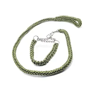 Collier et laisse tressé pour chien, BisHis, MM