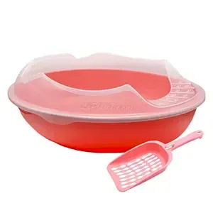 Bac à litière en plastique pour chat avec pelle, 54 cm