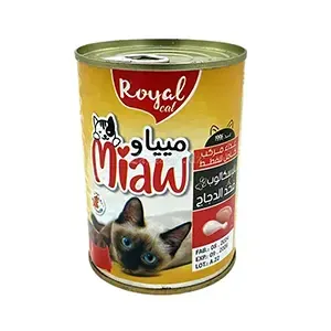 Nourriture pour chat à l'escalope et à la cuisse de poulet, Miaw, 400g