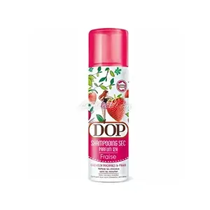 Shampoing sec au parfum fruité fraise, Cheveux propres et frais, Dop