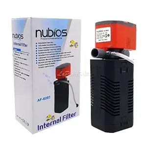 Pompe de filtration submersible d'aquarium avec tuyau , Nubios, AF-6003, 20w