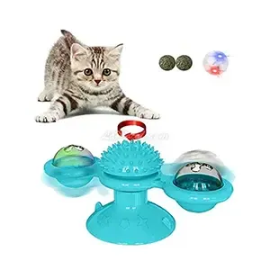 Jouet moulin à vent et brosse à dents pour chat, Rotate