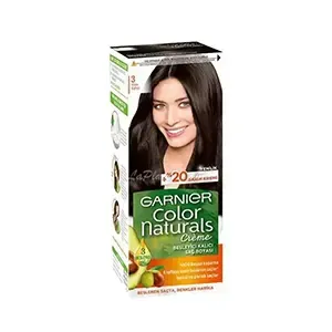 Coloration pour cheveux, Color naturals crème, Garnier, 3 Châtain foncé