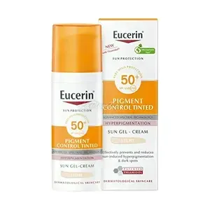 Crème solaire teintée pour tous types de peaux, Contrôle des pigments teinté, SPF50+, Eucerin
