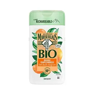 Gel douche énergissant Bio à l'orange et pamplemousse, Le Petit Marseillais