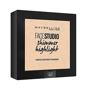 Poudre visage highlighter face studio, Shimmer highlighting Maybelline, 003 Rose, 9g
