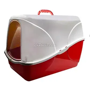 Bac à litière couvert avec porte pour chat, Buffy