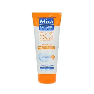 Lait solaire pour peaux très claires et taches de rousseur pou enfants et adultes, SPF50+, Mixa